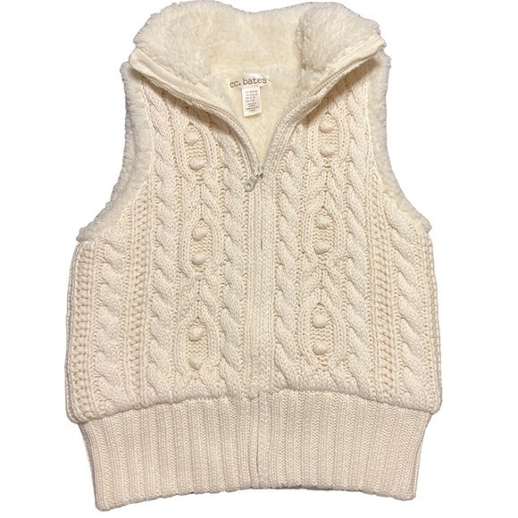CC. Bates Cream Vest Kids Medium - Picture 1 of 7